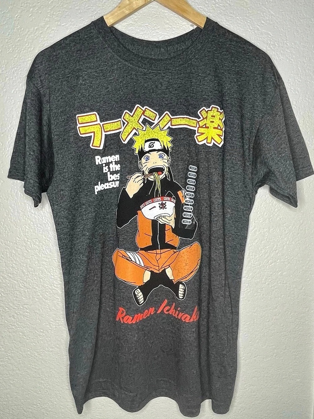 Ramen Ichiraku Graphic Tee Gray Size